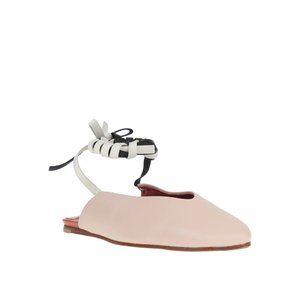 The Volon Ankle Tie Ballet Flats Blush Leather EU 38